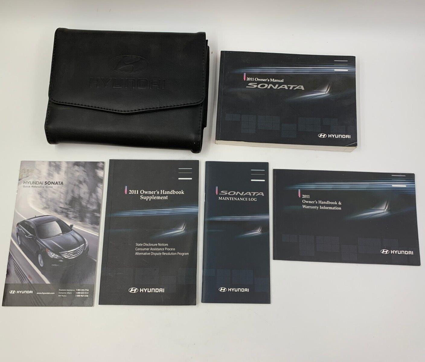 2011 Hyundai Sonata Owners Manual Handbook Set with Case OEM D02B56032