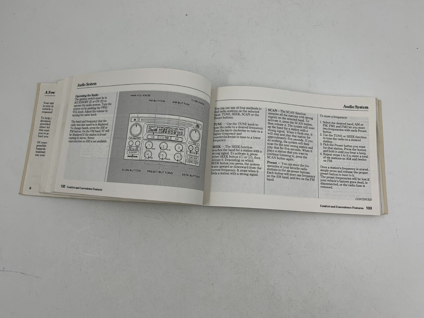 1998 Honda Accord Owners Manual Handbook OEM A02B19035