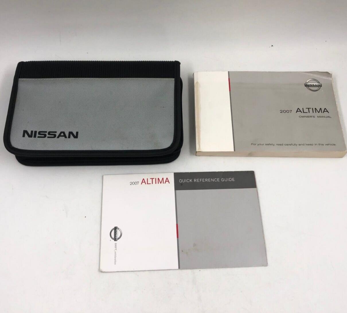 2007 Nissan Altima Owners Manual Handbook Set with Case OEM C02B15022