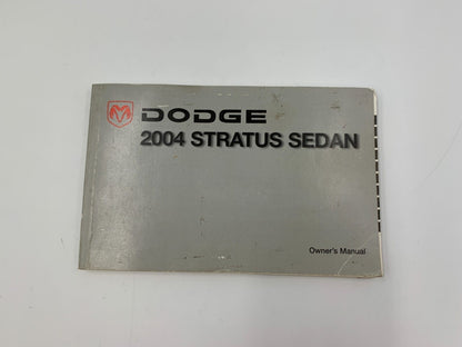 2004 Dodge Stratus Sedan Owners Manual Handbook OEM B04B33041