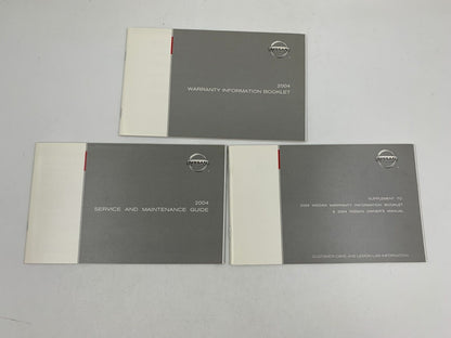 2004 Nissan Quest Owners Manual Handbook Set with Case OEM C04B22023