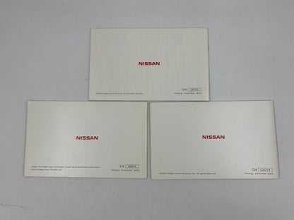 2004 Nissan Quest Owners Manual Handbook Set with Case OEM C04B22023