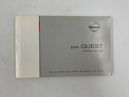 2004 Nissan Quest Owners Manual Handbook Set with Case OEM C04B22023