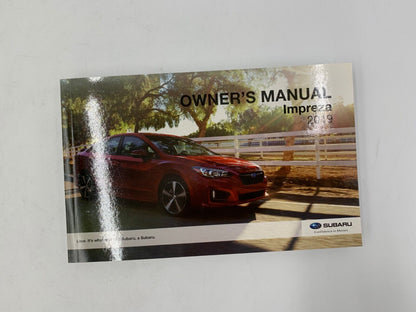 2019 Subaru Impreza Owners Manual Handbook Set with Case OEM D03B20073