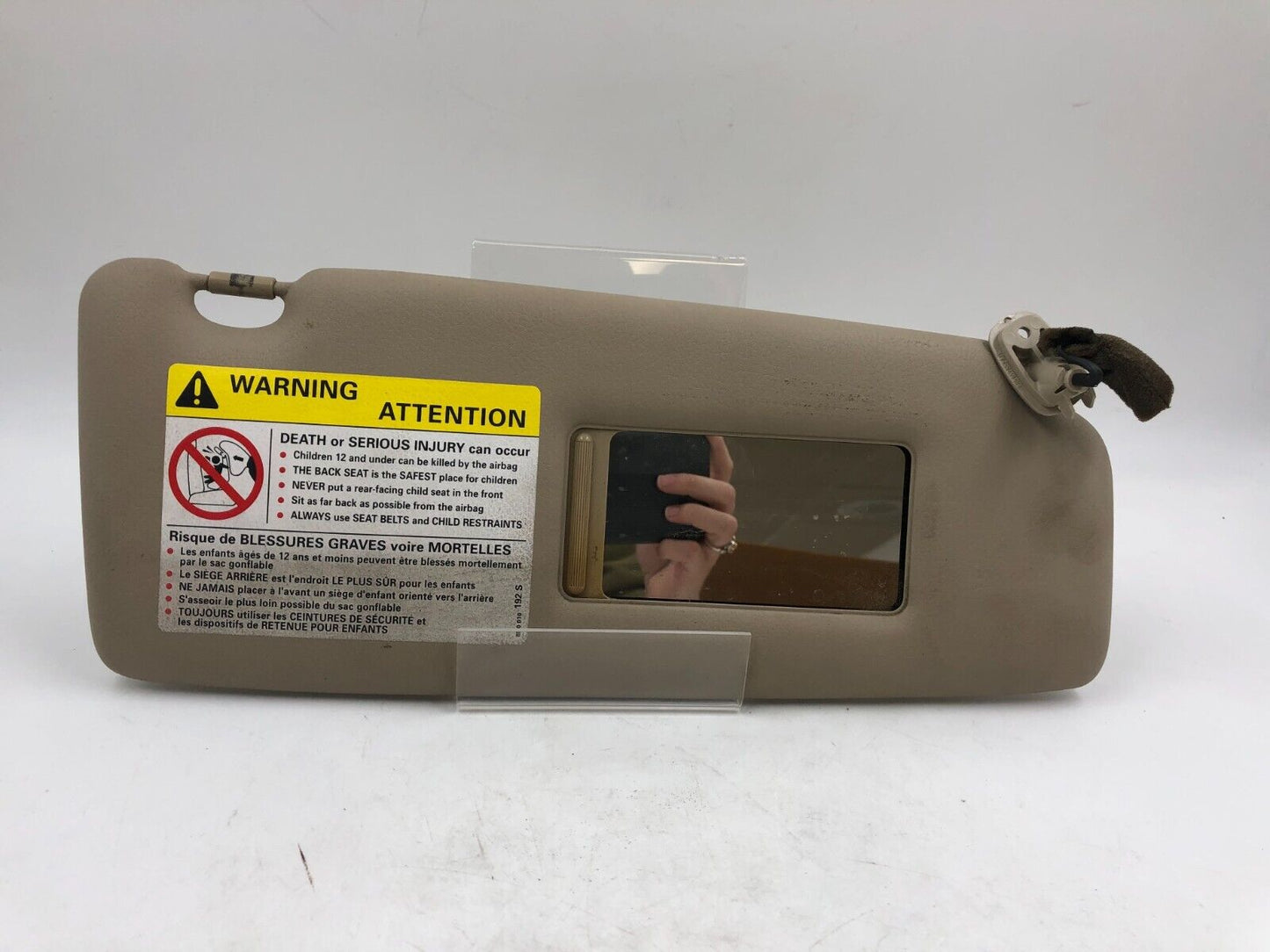 2003-2009 Audi A4 Passenger Sun Visor Sunvisor Illumination Beige OEM D03B38045