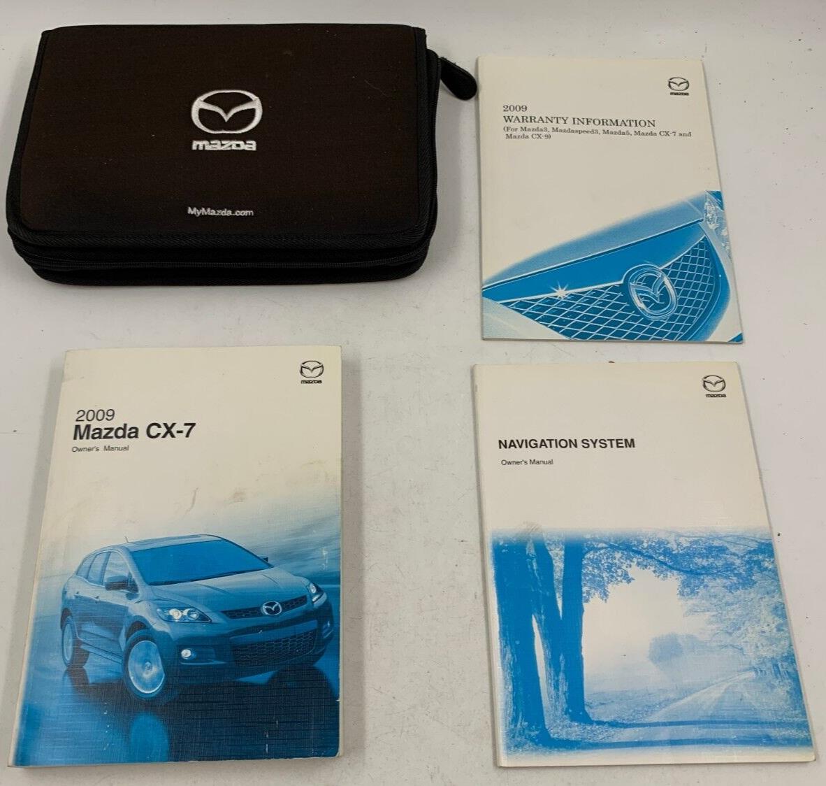 2009 Mazda CX-7 CX7 Owners Manual Set with Case OEM C03B20010