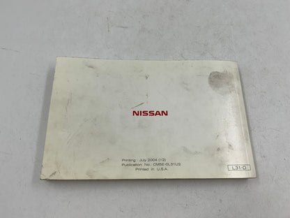 2005 Nissan Altima Owners Manual OEM C03B35017