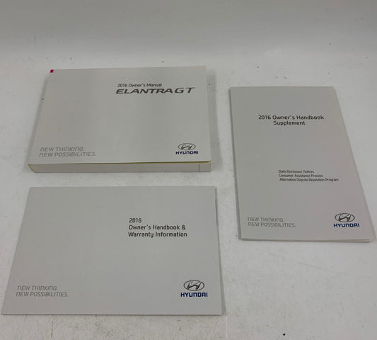 2016 Hyundai Elantra Owners Manual Set with Case OEM A02B27018