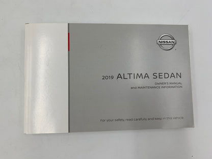 2019 Nissan Altima Sedan Owners Manual Set with Case OEM E03B56031