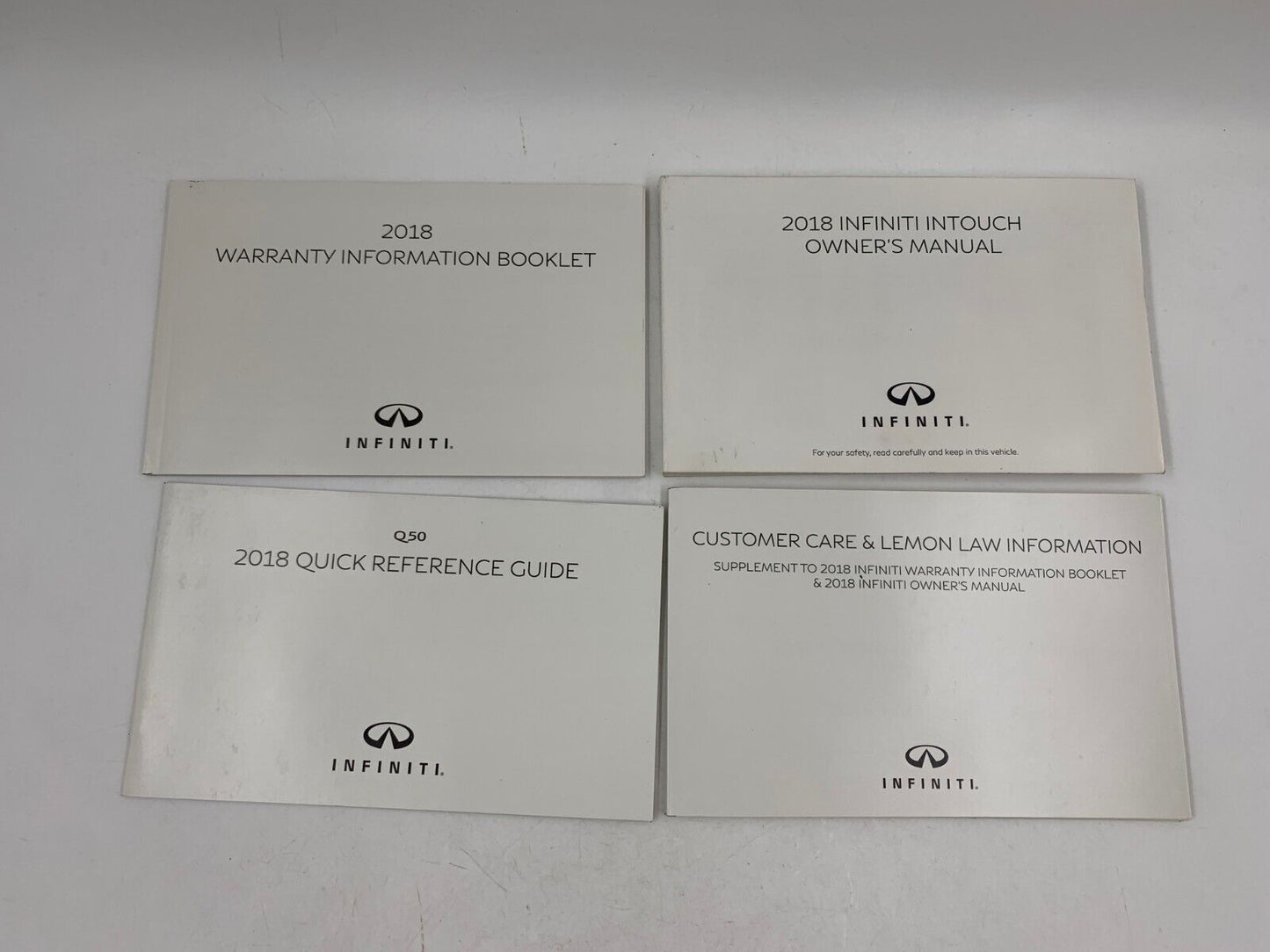 2018 Infiniti Q50 Owners Manual Set with Case OEM E02B08050