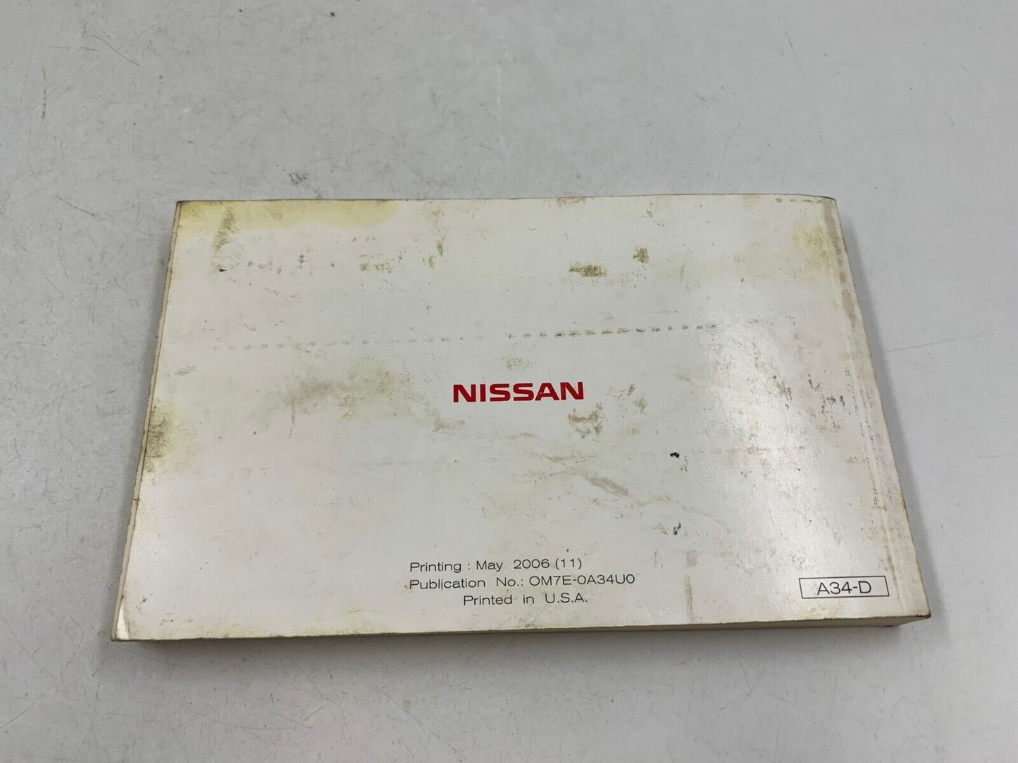 2007 Nissan Maxima Owners Manual OEM E03B05025