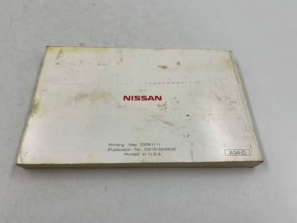 2007 Nissan Maxima Owners Manual OEM E03B05025