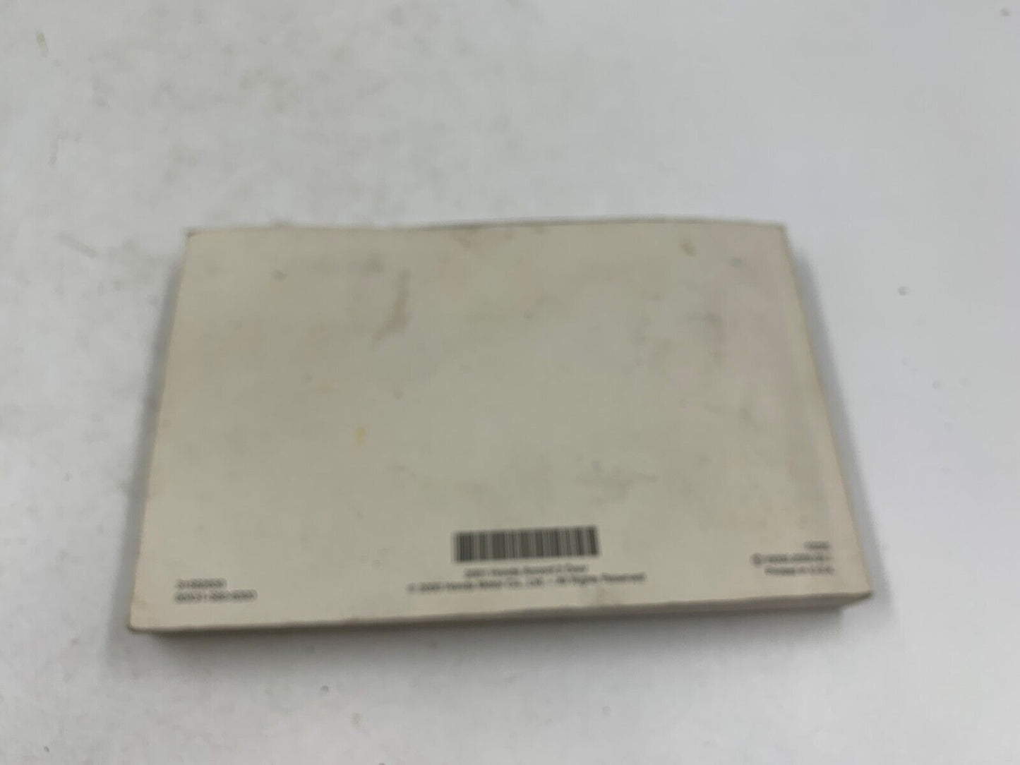 2001 Honda Accord Owners Manual OEM E03B07032