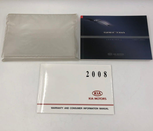 2008 Kia Spectra Owners Manual Set with Case OEM E03B30028