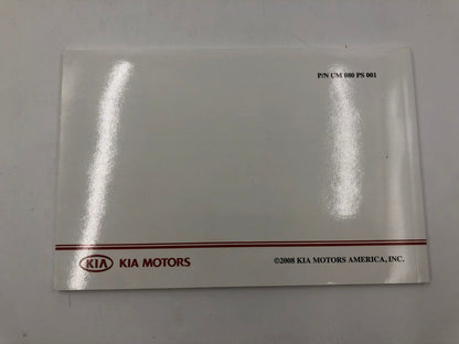 2008 Kia Spectra Owners Manual Set with Case OEM E03B30028