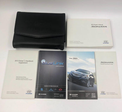 2013 Hyundai Sonata Owners Manual Set with Case OEM E02B51024