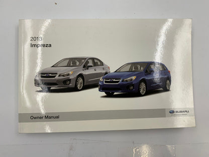 2013 Subaru Impreza Owners Manual Set with Case OEM A01B18067