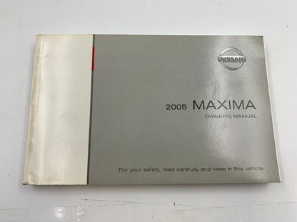 2005 Nissan Maxima Owners Manual Set with Case OEM G02B12001