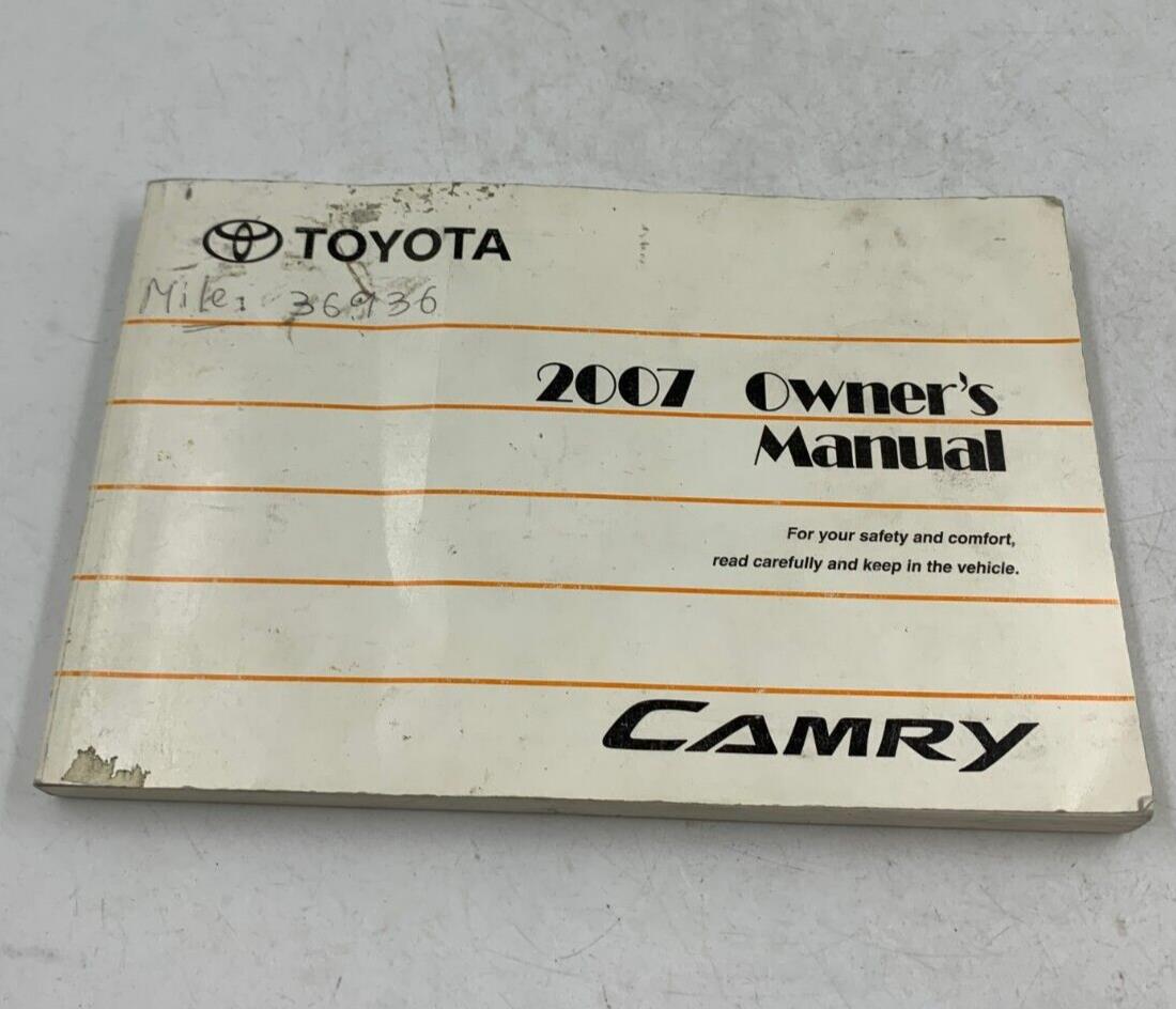 2007 Toyota Camry Owners Manual OEM C03B18007