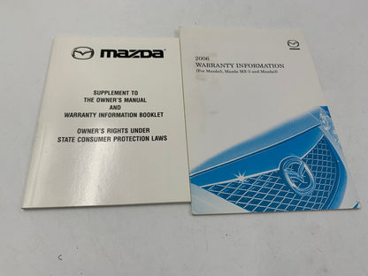 2006 Mazda 3 Owners Manual Set with Case OEM D01B49044