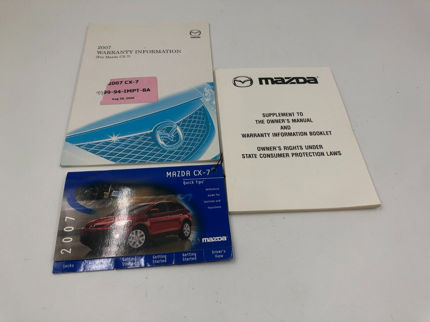 2007 Mazda CX-7 CX7 Owners Manual Set with Case OEM B04B16032