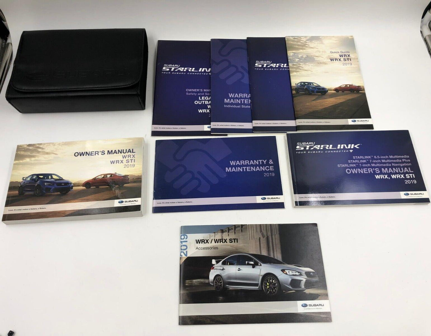 2019 Subaru WRX WRX STI Owners Manual Set with Case OEM F01B33016