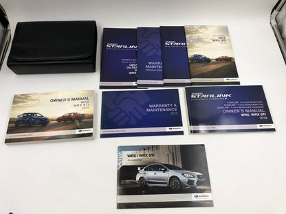 2019 Subaru WRX WRX STI Owners Manual Set with Case OEM F01B33016