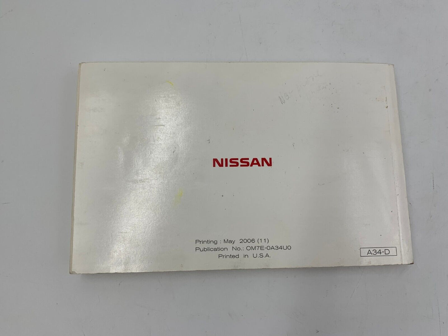 2007 Nissan Maxima Owners Manual Set with Case OEM F03B01031