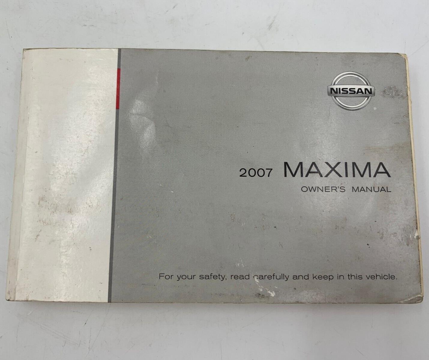 2007 Nissan Maxima Owners Manual OEM F03B26029