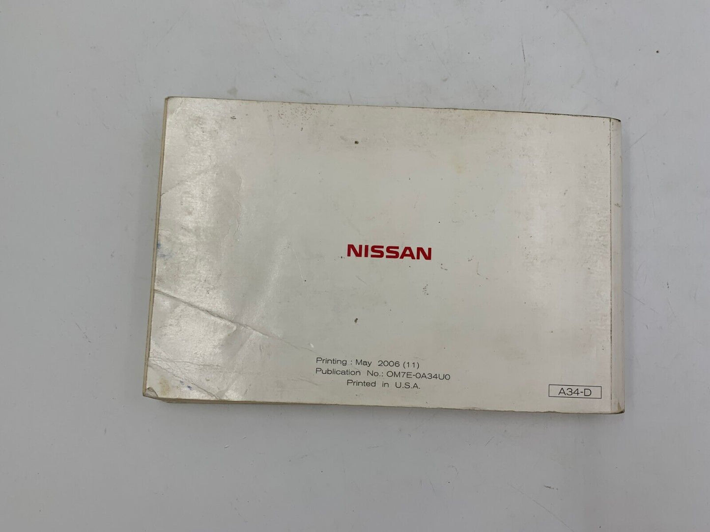 2007 Nissan Maxima Owners Manual OEM F03B26029