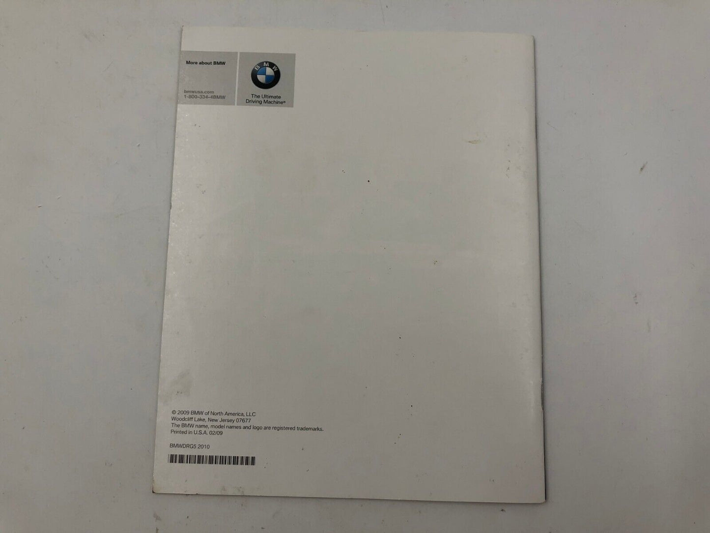 2009 BMW 5 Series Owners Manual Handbook Set with Case L03B34032