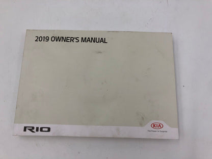 2019 Kia Rio Owners Manual Set with Case OEM F02B46063