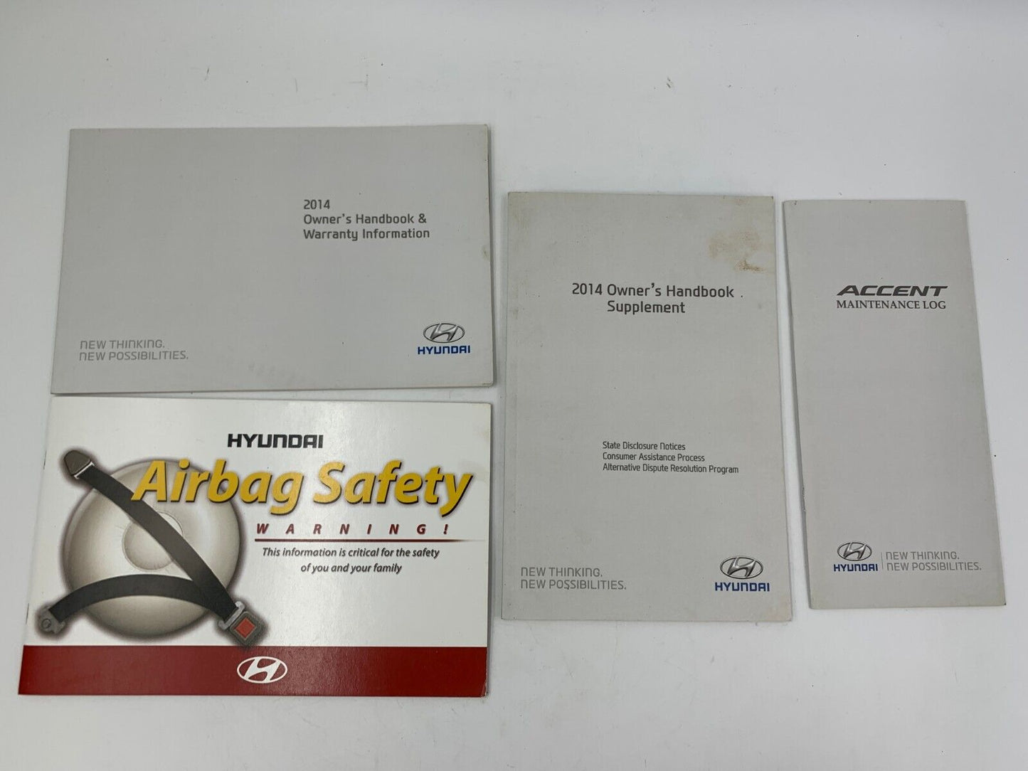 2014 Hyundai Accent Owners Manual Set with Case OEM G01B47054