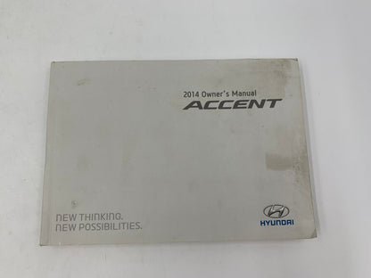 2014 Hyundai Accent Owners Manual Set with Case OEM G01B47054