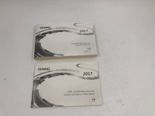 2017 GMC Acadia Owners Manual Set OEM B04B38005