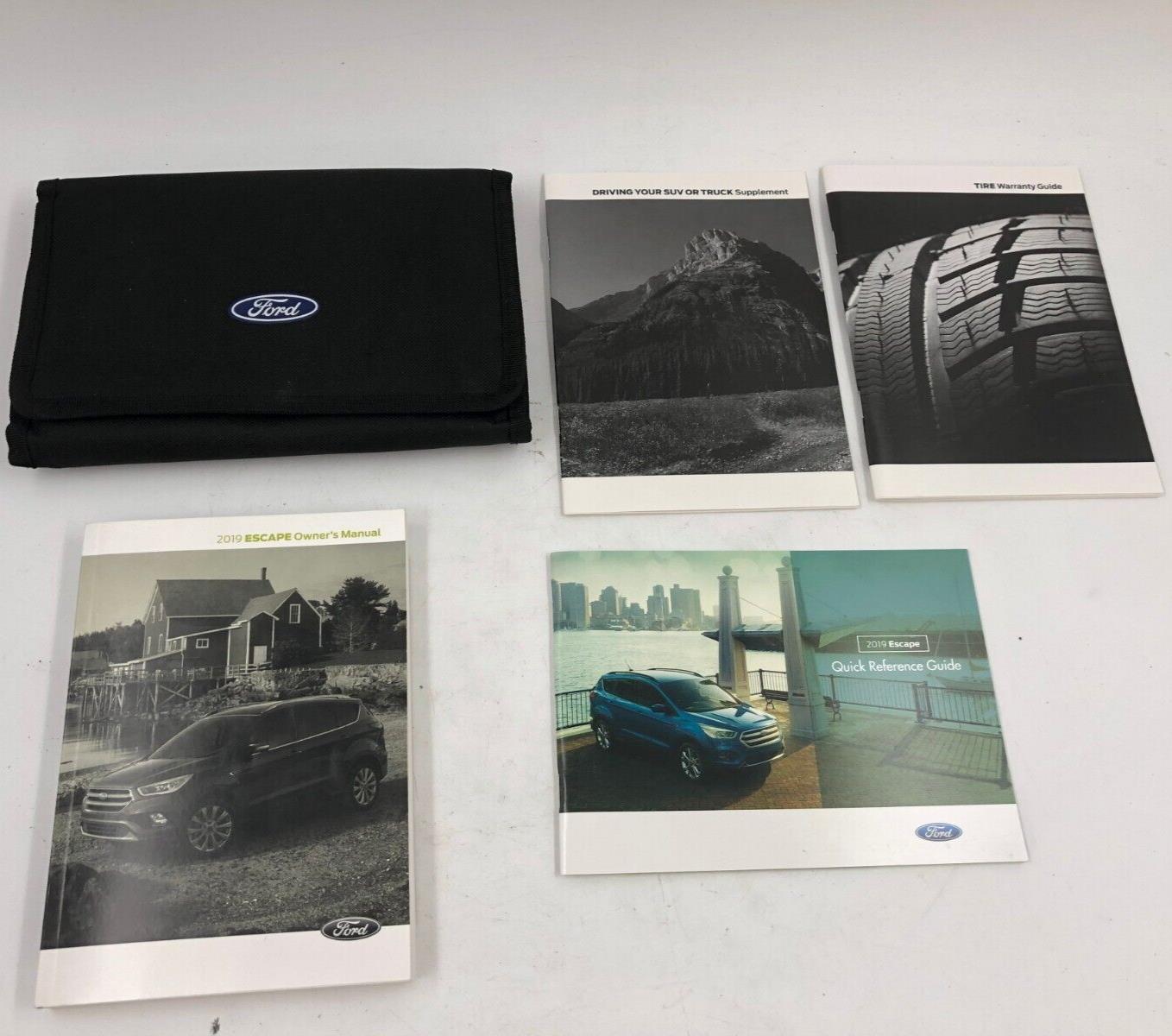 2019 Ford Escape Owners Manual Set with Case OEM A02B17005