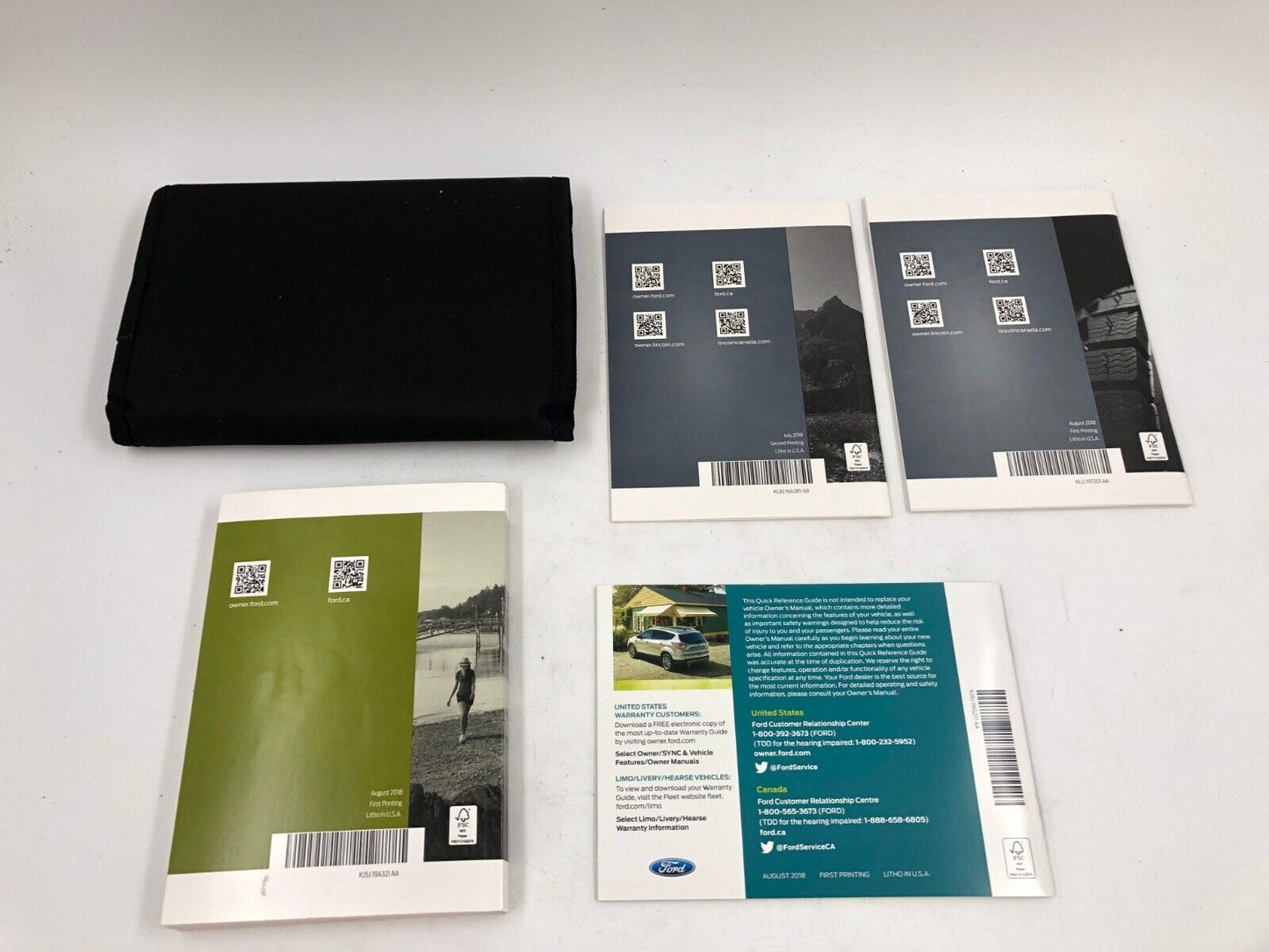 2019 Ford Escape Owners Manual Set with Case OEM A02B17005