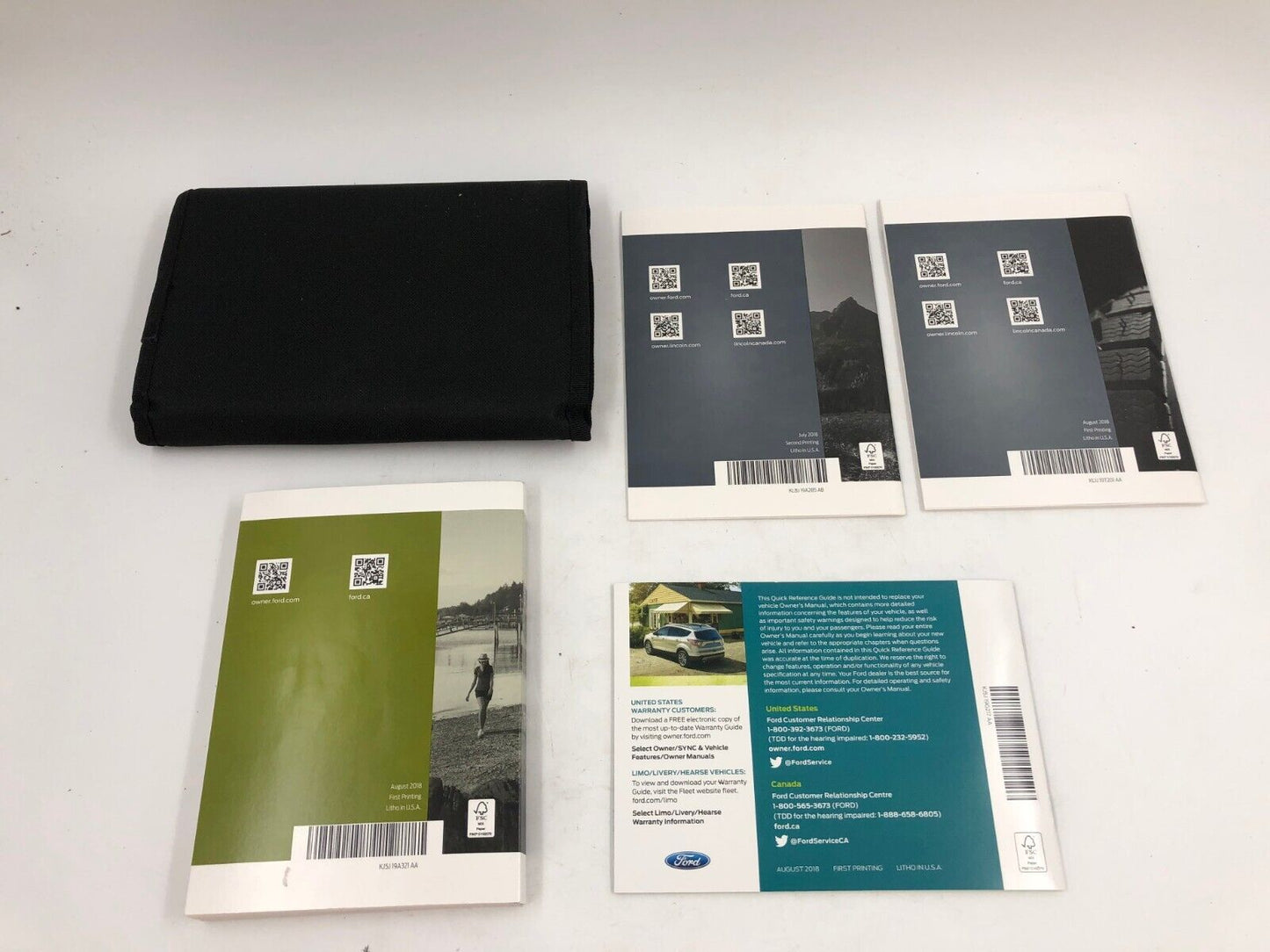 2019 Ford Escape Owners Manual Set with Case OEM A02B17005