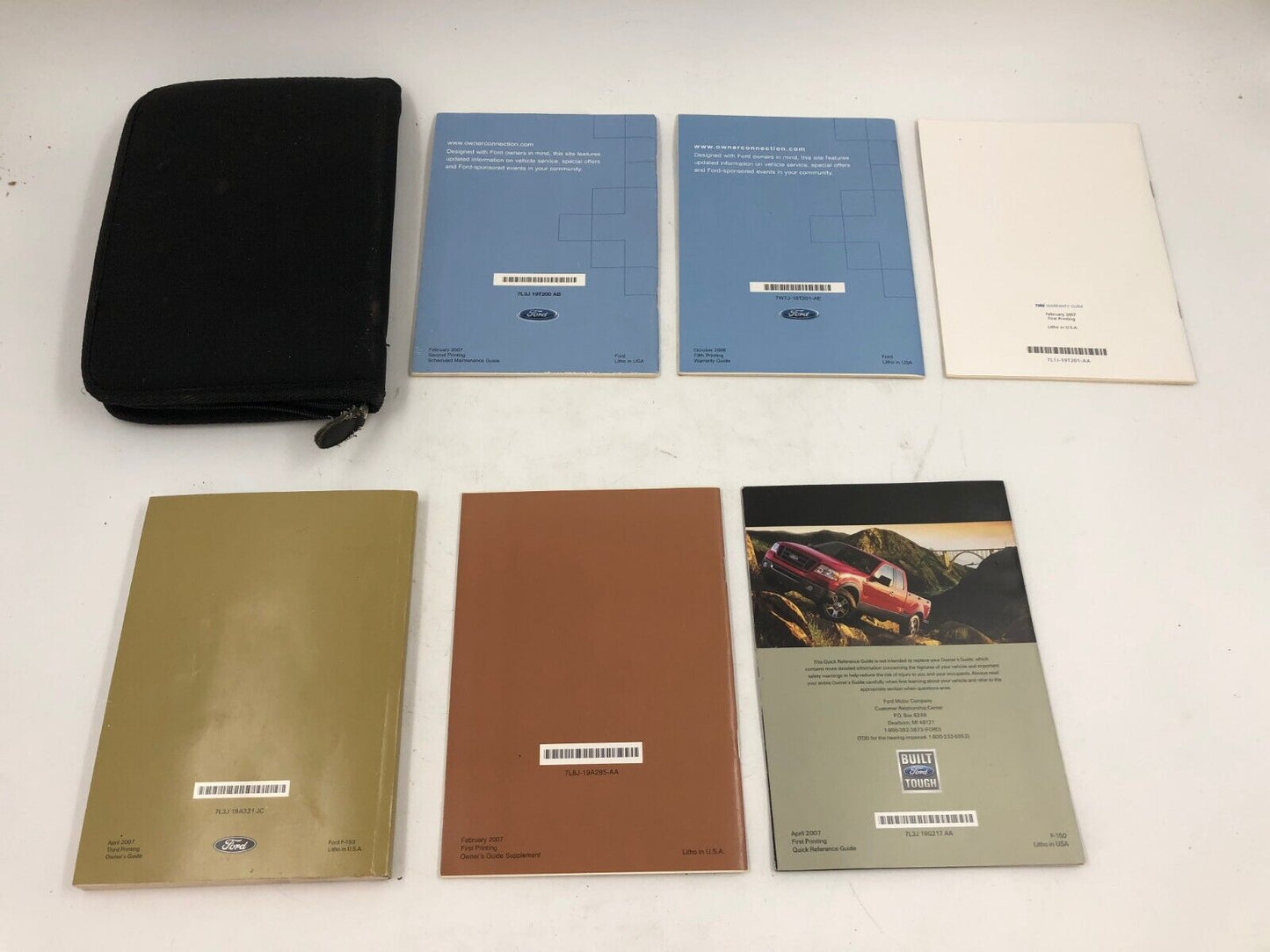 2007 Ford F-150 Owners Manual Set with Case OEM G02B08005