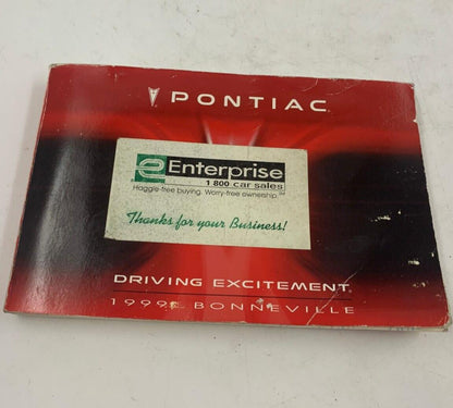 1999 Pontiac Bonneville Owners Manual OEM E01B56002