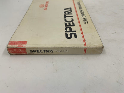 2003 Kia Spectra Owners Manual OEM F04B31036