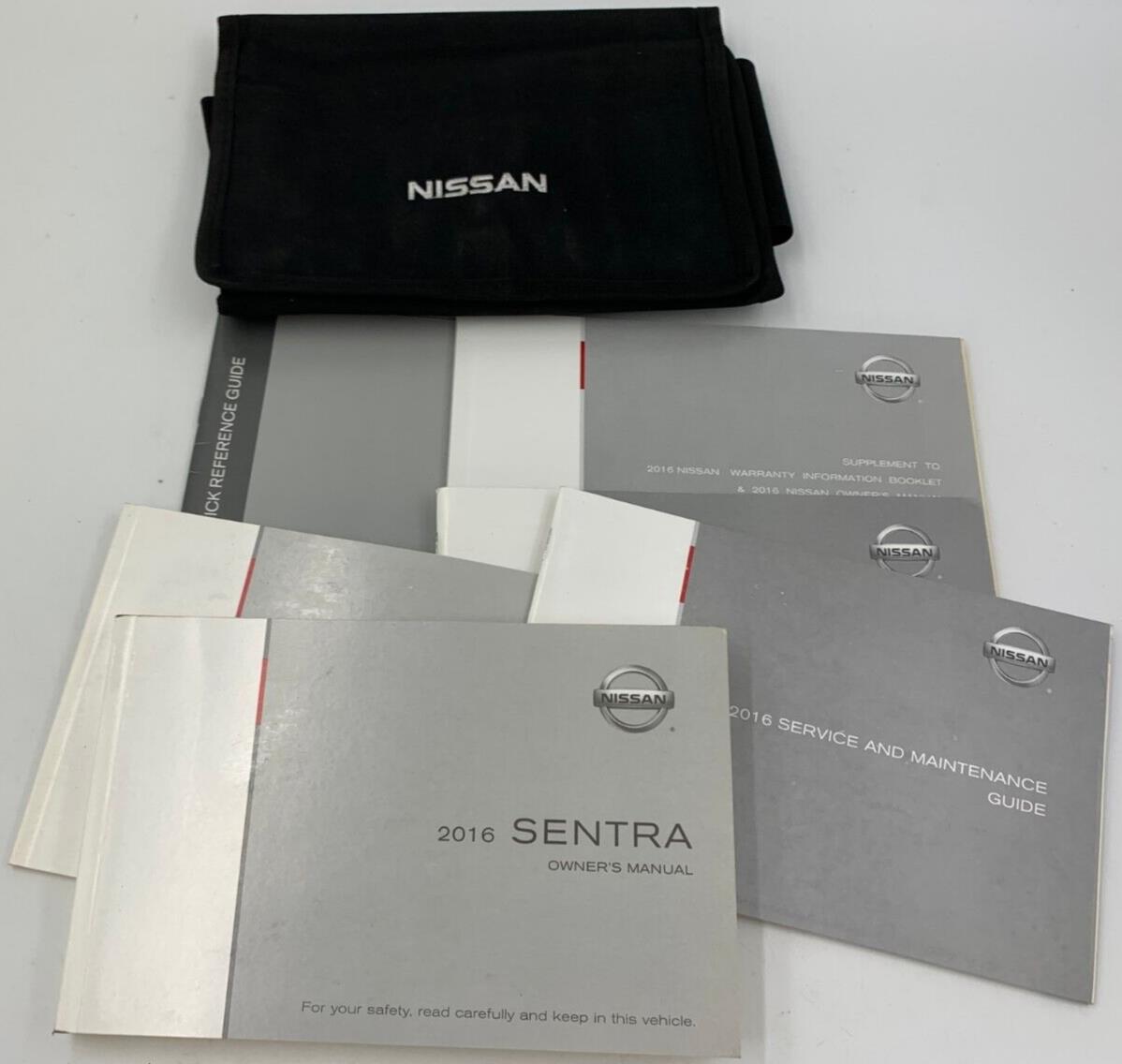 2016 Nissan Sentra Owners Manual Set with Case OEM A01B14038