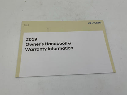 2019 Hyundai Accent Owners Manual with Case OEM A01B13015