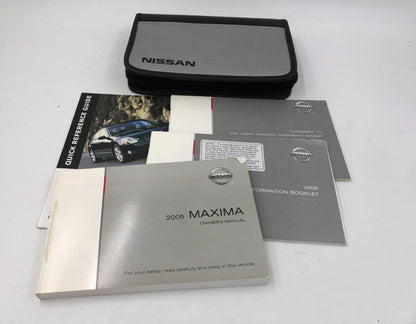 2005 Nissan Maxima Owners Manual Set with Case OEM D04B15038