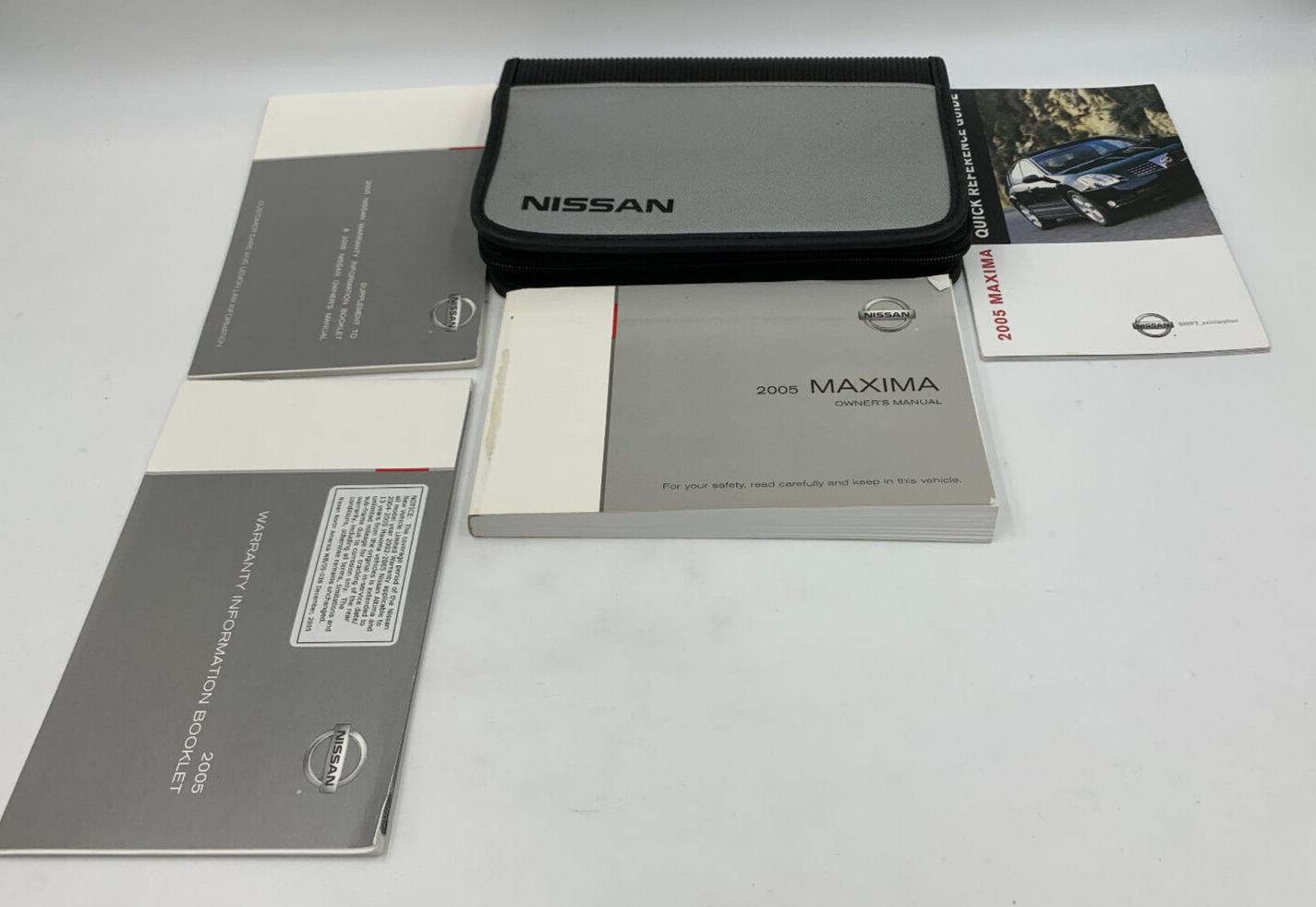 2005 Nissan Maxima Owners Manual Set with Case OEM D04B15038