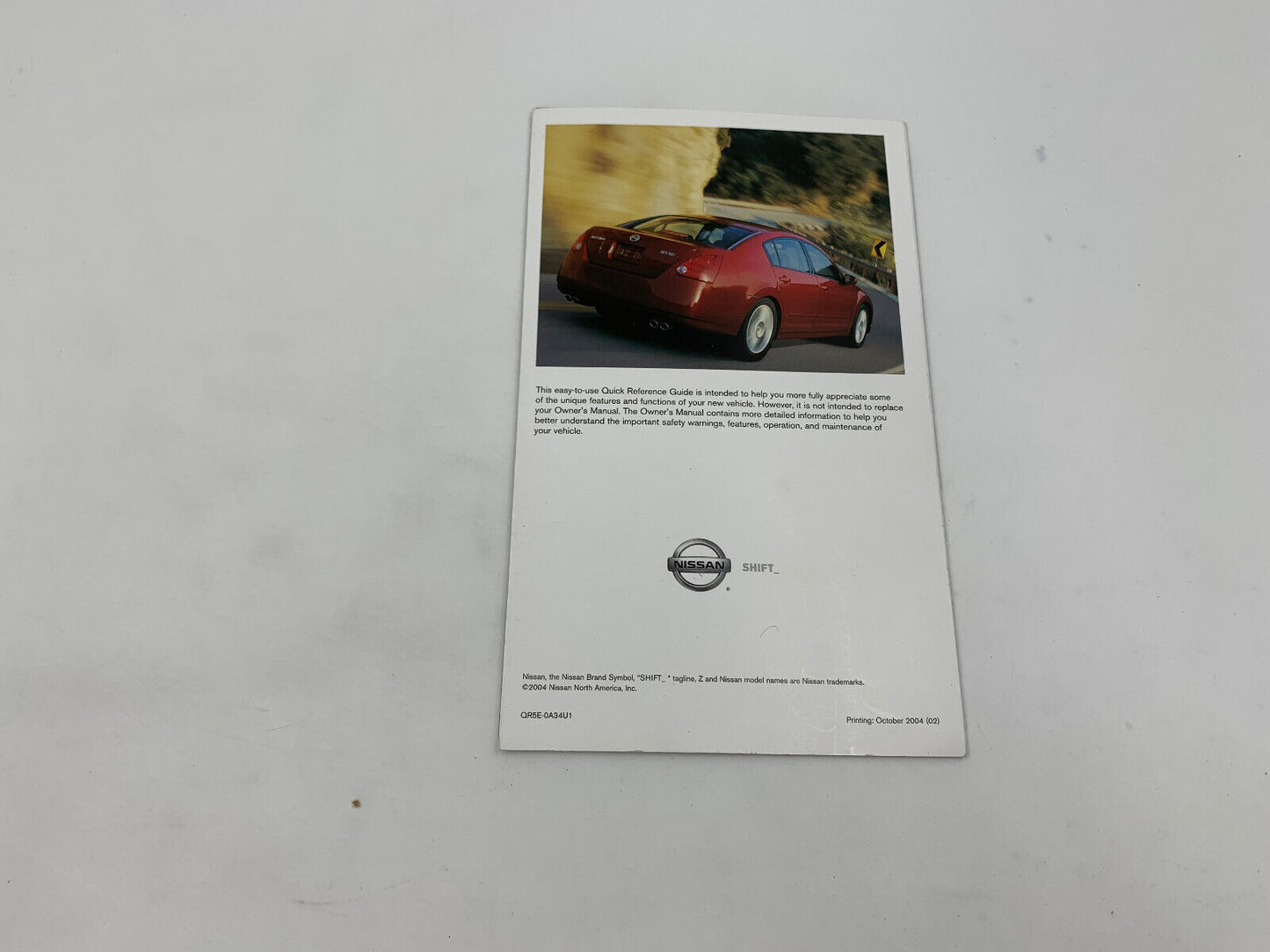 2005 Nissan Maxima Owners Manual Set with Case OEM D04B15038