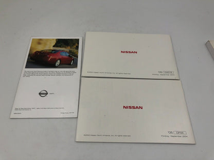 2005 Nissan Maxima Owners Manual Set with Case OEM D04B15038