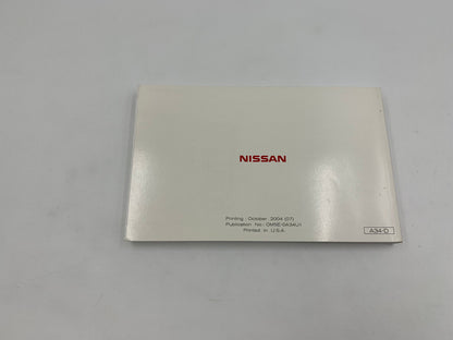 2005 Nissan Maxima Owners Manual Set with Case OEM D04B15038