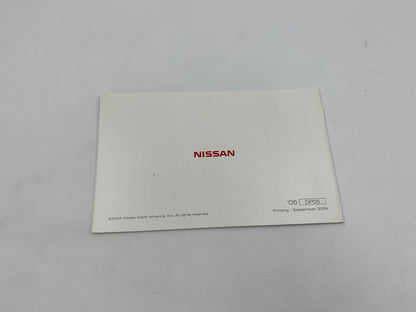 2005 Nissan Maxima Owners Manual Set with Case OEM D04B15038