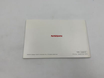 2005 Nissan Maxima Owners Manual Set with Case OEM D04B15038